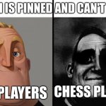 if you know you know | "QUEEN IS PINNED AND CAN'T MOVE"; ROLEPLAYERS; CHESS PLAYERS | image tagged in those who know,chess,memes,traumatized mr incredible,roleplaying | made w/ Imgflip meme maker