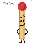 Idk :D | image tagged in the food is not that hot,bfb | made w/ Imgflip meme maker