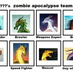 Mah Zombie Apocalypse Team meme