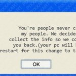 a wild flunk error has appeared | You're people never called my people. We decided to collect the info so we could call you back.(your pc will have to restart for this change to take effect ) | image tagged in windows fatal error blank | made w/ Imgflip meme maker