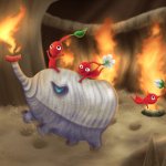 Red Pikmin & Fiery Blowhog meme