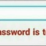 Password is too short