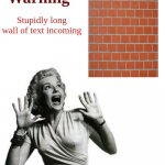 Wall of text warning