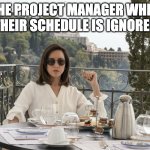 Annoyed Project Manager | THE PROJECT MANAGER WHEN THEIR SCHEDULE IS IGNORED | image tagged in white lotus harper,white lotus,project manager,museums | made w/ Imgflip meme maker