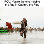 I never really realized how many people were chasing him until I looked at the template again tbh… | POV: You’re the one holding the flag in Capture the Flag; everybody else in the gym class | image tagged in memes,jack sparrow being chased,funny,true story,relatable memes,school | made w/ Imgflip meme maker