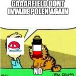 Idk | GAAARFIELD DONT INVADE POLEN AGAIN; NO | image tagged in jon yelling at garfield | made w/ Imgflip meme maker