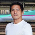 Idol Binoe posing on a bullet train