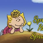 Spring Has Sprung | Spring; Has Sprung! | image tagged in spring has sprung,sally brown,peanuts | made w/ Imgflip meme maker