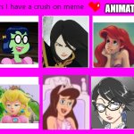 top 10 animation crushes | ANIMATION MEDIA | image tagged in top 10 characters i have a crush on | made w/ Imgflip meme maker