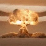 Nuclear bomb explosion GIF Template