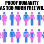 Toilet companies must be thriving | PROOF HUMANITY HAS TOO MUCH FREE WILL: | image tagged in gender chart 58 genders | made w/ Imgflip meme maker
