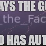 says the guy who has autism