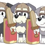 Bluey terriers Romans shields