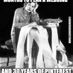 Wedding planning in the age of pinterest | WHEN YOU'VE GOT 3 MONTHS TO PLAN A WEDDING; @GUINEVEREGUESTFARM; AND 30 YEARS OF PINTEREST BOARDS TO SORT THROUGH | image tagged in stressed woman with long list | made w/ Imgflip meme maker