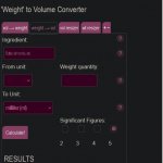Weight to Volume Converter