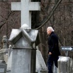 Biden in Graveyard
