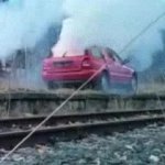 exploding car GIF Template