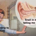 Snail in my ear meme
