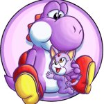 Purple Yoshi & baby Blaze