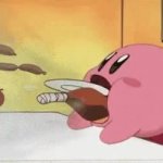 Kirby eating Food meme