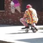 circus clown bicycle pedal backpedal JPP GIF Template