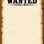 Wanted Poster blank template JPP