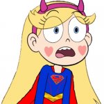 Star as Supergirl Shocked