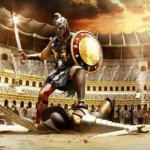 Gladiator victory - winner over loser