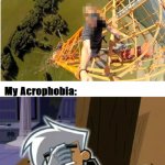 Acrophobia | image tagged in acrophobia | made w/ Imgflip meme maker