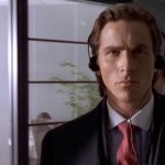 Patrick Bateman Walking with Headphones meme