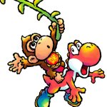 Red Yoshi & baby DK