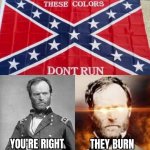Confederate flag colors don’t run meme