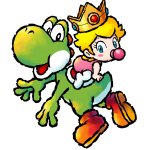 Green Yoshi & baby Peach