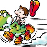 Green Yoshi & baby Mario Dashing