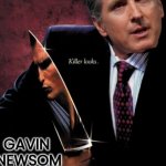 Gavin Newsom American Psycho poster