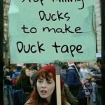 Stop Killing ducks to make duck tape