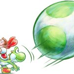 Green Yoshi & baby Mario Throwing Mega Eggdozer