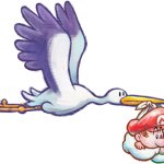 Stork & baby Mario Luigi