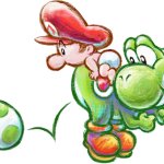 Green Yoshi & baby Mario Drop Eggs