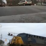 A Train Hits A Mini-Van
