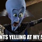 Metroman watching megamind being angry | ME; MY PARENTS YELLING AT MY SIBLINGS | image tagged in metroman watching megamind being angry | made w/ Imgflip meme maker