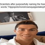 The irony is palpable. | Scientists after purposefully naming the fear longs words,"Hippopotomonstrosesquippedaliophobia" | image tagged in gifs,memes,fear of long words,hippopotomonstrosesquippedaliophobia | made w/ Imgflip video-to-gif maker