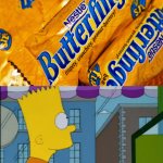 Barts addicted to butterfinger | image tagged in gifs,the simpsons,bart simpson,butterfinger,memes,funny | made w/ Imgflip video-to-gif maker