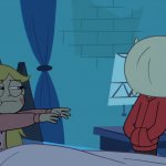 Star throws her pillow at Marco's face