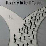 It's okay to be different meme