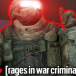 Rages in war criminal