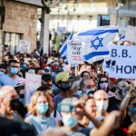 Israelis protesting the fascist criminal netanyahu