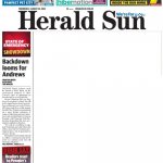 Blank Australian Herald Sun Newspaper JPP