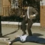 mr bean cpr with leg GIF Template