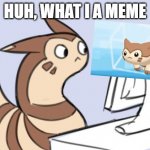 He Now Knows | HUH, WHAT I A MEME | image tagged in furret | made w/ Imgflip meme maker